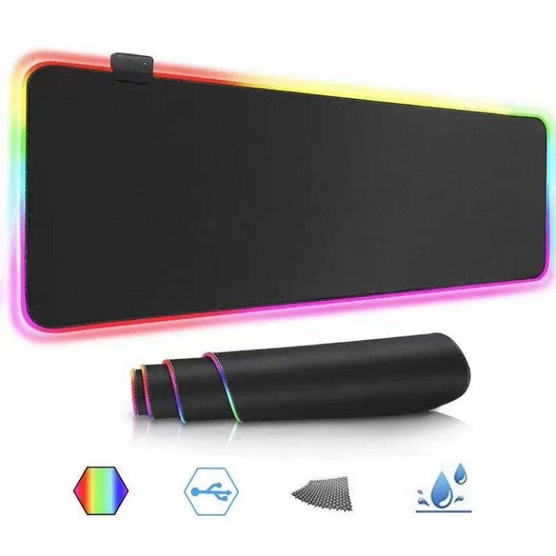 Mouse pad Gamer Led Rgb 7 Colors Large Size 80x30cm Usb